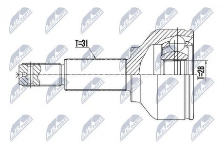 ШАРНИР РАВНЫХ УГЛОВЫХ СКОРОСТЕЙ NTY NPZ-FR-052