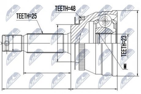 ШАРНИР РАВНЫХ УГЛОВЫХ СКОРОСТЕЙ NTY NPZ-HY-503