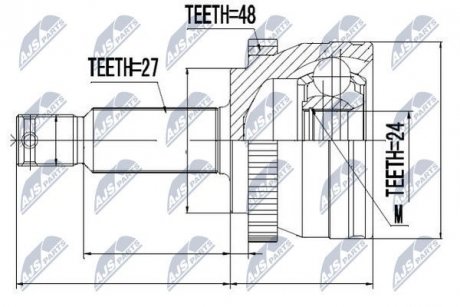 ШАРНИР РАВНЫХ УГЛОВЫХ СКОРОСТЕЙ NTY NPZ-HY-515