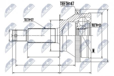 ШАРНИР РАВНЫХ УГЛОВЫХ СКОРОСТЕЙ NTY NPZ-HY-530