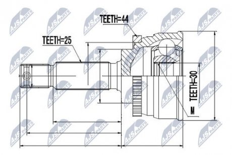 ШАРНИР РАВНЫХ УГЛОВЫХ СКОРОСТЕЙ NTY NPZ-HY-532