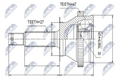 ШАРНИР РАВНЫХ УГЛОВЫХ СКОРОСТЕЙ NTY NPZ-HY-535