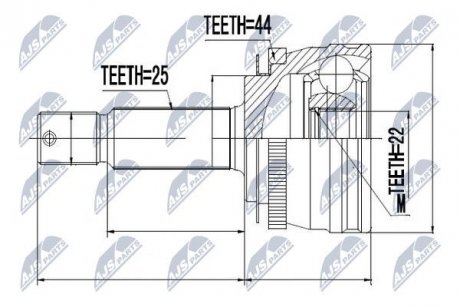 ШАРНИР РАВНЫХ УГЛОВЫХ СКОРОСТЕЙ NTY NPZ-HY-540