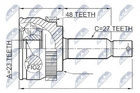 ШАРНИР РАВНЫХ УГЛОВЫХ СКОРОСТЕЙ NTY NPZ-HY-547