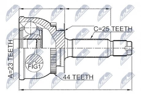 ШАРНИР РАВНЫХ УГЛОВЫХ СКОРОСТЕЙ NTY NPZ-HY-549