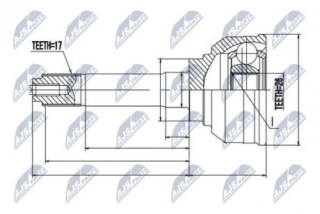 ШАРНИР РАВНЫХ УГЛОВЫХ СКОРОСТЕЙ NTY NPZ-IS-002