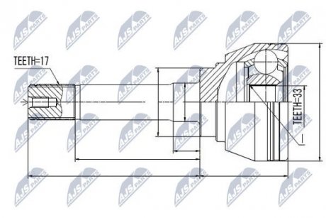 ШАРНИР РАВНЫХ УГЛОВЫХ СКОРОСТЕЙ NTY NPZ-IS-008