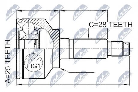 ШАРНИР РАВНЫХ УГЛОВЫХ СКОРОСТЕЙ NTY NPZ-KA-349