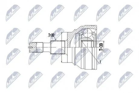 ШАРНІР РІВНИХ КУТОВИХ ШВИДКОСТЕЙ | MERCEDES-BENZ GL450/GL550 W166 4.7.5.5 12-, GLE320 15- /ПЕРЕД/ NTY NPZ-ME-024