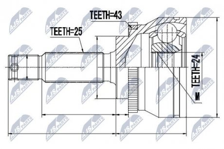 ШАРНИР РАВНЫХ УГЛОВЫХ СКОРОСТЕЙ NTY NPZ-MS-023