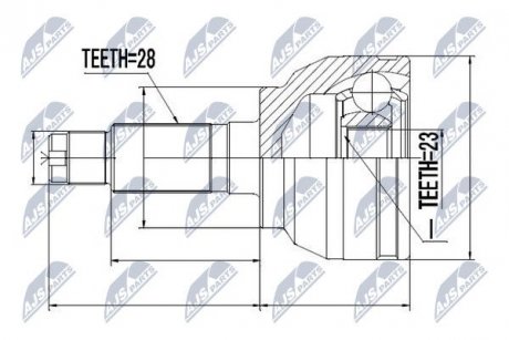 ШАРНИР РАВНЫХ УГЛОВЫХ СКОРОСТЕЙ NTY NPZ-MZ-047