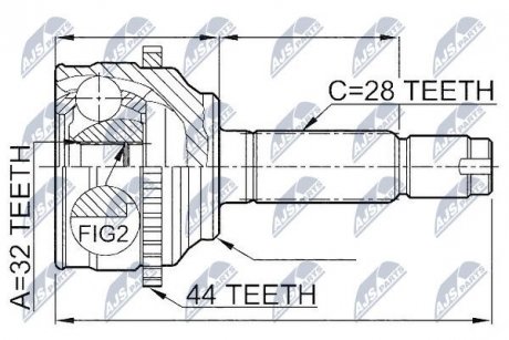 ШАРНИР РАВНЫХ УГЛОВЫХ СКОРОСТЕЙ NTY NPZ-MZ-052