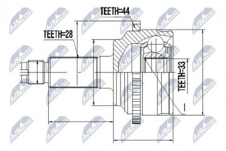 ШАРНИР РАВНЫХ УГЛОВЫХ СКОРОСТЕЙ NTY NPZ-MZ-054