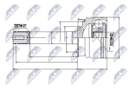 ШАРНИР РАВНЫХ УГЛОВЫХ СКОРОСТЕЙ NTY NPZ-NS-051