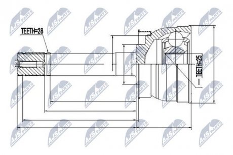 ШАРНИР РАВНЫХ УГЛОВЫХ СКОРОСТЕЙ NTY NPZ-NS-079