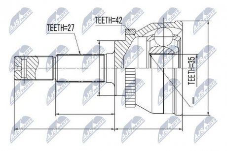 ШАРНИР РАВНЫХ УГЛОВЫХ СКОРОСТЕЙ NTY NPZ-NS-080