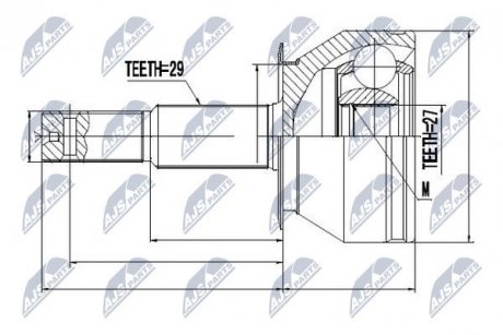 ШАРНИР РАВНЫХ УГЛОВЫХ СКОРОСТЕЙ NTY NPZ-NS-081