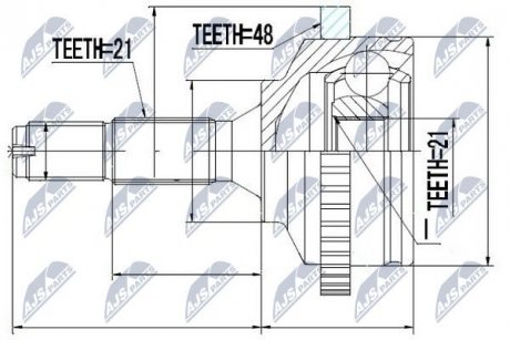 ШАРНИР РАВНЫХ УГЛОВЫХ СКОРОСТЕЙ NTY NPZ-PE-017