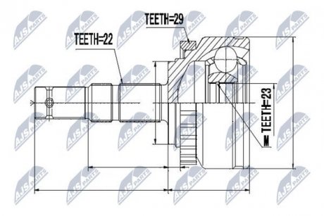 ШАРНИР РАВНЫХ УГЛОВЫХ СКОРОСТЕЙ NTY NPZ-PL-015