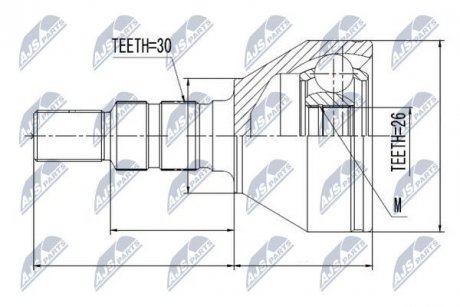 ШАРНИР РАВНЫХ УГЛОВЫХ СКОРОСТЕЙ NTY NPZ-PL-028