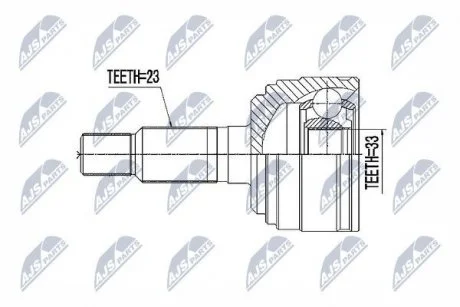 Фото шАРНІР РІВНИХ КУТОВИХ ШВИДКОСТЕЙ | RENAULT MEGANE II 1.9DCI, 2.0 03- NTY NPZ-RE-007 ШАРНІР РІВНИХ КУТОВИХ ШВИДКОСТЕЙ | RENAULT MEGANE II 1.9DCI, 2.0 03- NTY NPZ-RE-007