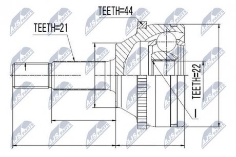 ШАРНИР РАВНЫХ УГЛОВЫХ СКОРОСТЕЙ NTY NPZ-RE-010