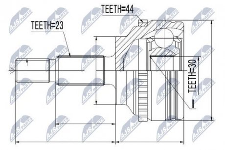 ШАРНИР РАВНЫХ УГЛОВЫХ СКОРОСТЕЙ NTY NPZ-RE-020