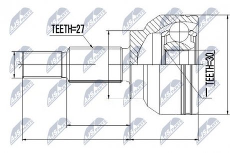 ШАРНИР РАВНЫХ УГЛОВЫХ СКОРОСТЕЙ NTY NPZ-RE-036