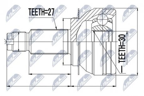 ШАРНИР РАВНЫХ УГЛОВЫХ СКОРОСТЕЙ NTY NPZ-SB-009