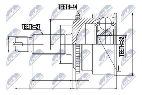 ШАРНИР РАВНЫХ УГЛОВЫХ СКОРОСТЕЙ NTY NPZ-SB-010