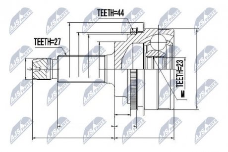 ШАРНИР РАВНЫХ УГЛОВЫХ СКОРОСТЕЙ NTY NPZ-SB-017