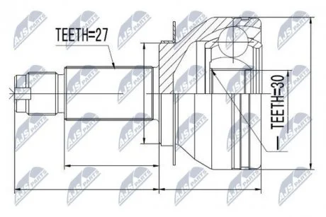 Фото шАРНИР РАВНЫХ УГЛОВЫХ СКОРОСТЕЙ NTY NPZ-SB-019 ШАРНИР РАВНЫХ УГЛОВЫХ СКОРОСТЕЙ NTY NPZ-SB-019