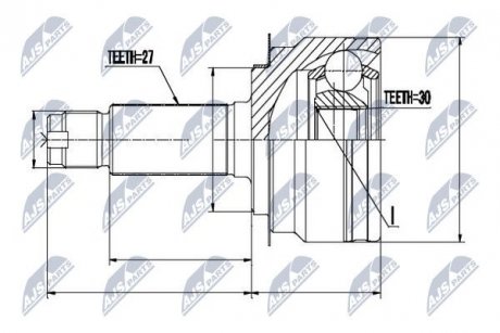 ШАРНИР РАВНЫХ УГЛОВЫХ СКОРОСТЕЙ NTY NPZ-SB-024