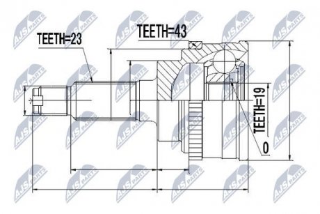 ШАРНИР РАВНЫХ УГЛОВЫХ СКОРОСТЕЙ NTY NPZ-SU-021