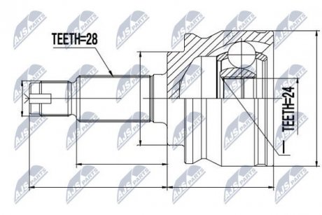 ШАРНИР РАВНЫХ УГЛОВЫХ СКОРОСТЕЙ NTY NPZ-SU-032