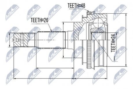 ШАРНИР РАВНЫХ УГЛОВЫХ СКОРОСТЕЙ NTY NPZ-TY-001