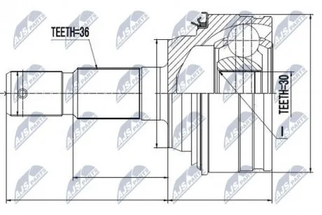Шарнир равных угловых скоростей toyota tundra sequoia 07-, 434300c020 NTY NPZ-TY-011