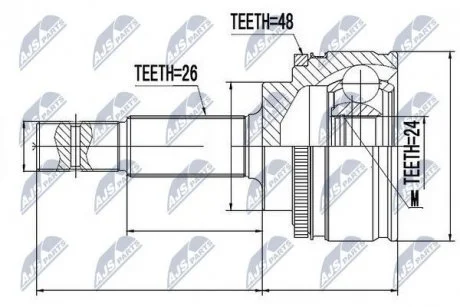ШАРНИР РАВНЫХ УГЛОВЫХ СКОРОСТЕЙ NTY NPZ-TY-084