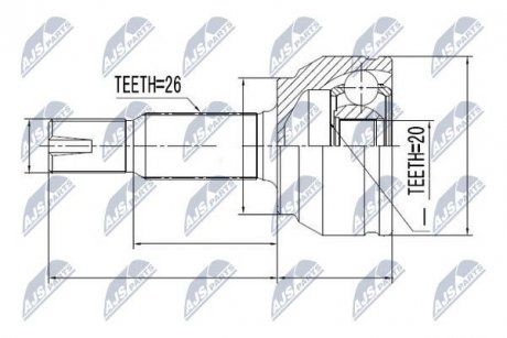 ШАРНИР РАВНЫХ УГЛОВЫХ СКОРОСТЕЙ NTY NPZ-TY-087