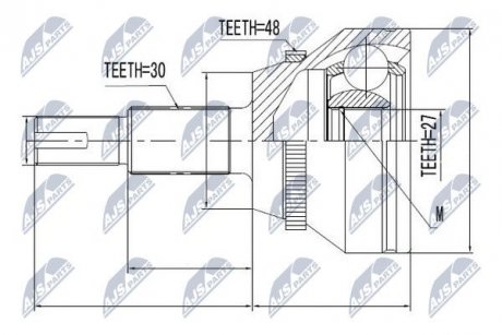 ШАРНИР РАВНЫХ УГЛОВЫХ СКОРОСТЕЙ NTY NPZ-TY-091