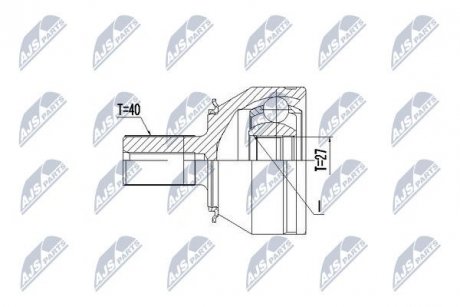 ШАРНИР РАВНЫХ УГЛОВЫХ СКОРОСТЕЙ NTY NPZ-VV-023