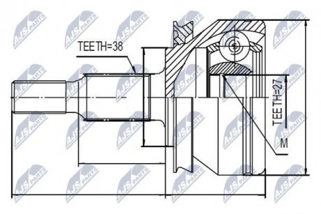 ШАРНИР РАВНЫХ УГЛОВЫХ СКОРОСТЕЙ NTY NPZ-VW-032