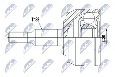 ШАРНИР РАВНЫХ УГЛОВЫХ СКОРОСТЕЙ NTY NPZ-VW-041