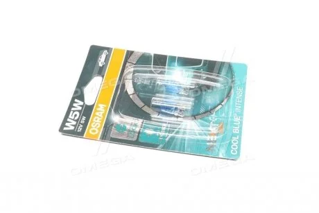 Лампа допоміжн. освітлення W5W 12V 5W W2.1x9.5d COOL BLUE Intense (2 шт) blister OSRAM 2825CBN02B