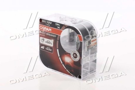 Автолампа Night Breaker Silver H1 P14,5s 55 W прозрачная OSRAM 64150NBSHCB