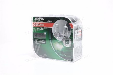 Лампа H7 55W 12V PX26D 10X2BOX ULTRALIFE OSRAM 64210ULTHCBDUO