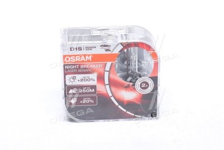 Лампа ксенонова D1S XENARC NIGHT BREAKER LASER 85В, 35Вт, PK32d-2 (+200) компл.(вир-во) OSRAM 66140XNNHCB