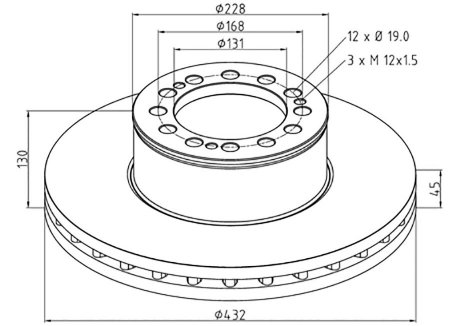 Тормозной диск PE AUTOMOTIVE 03612100A