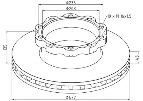 Тормозной диск PE AUTOMOTIVE 03612200A