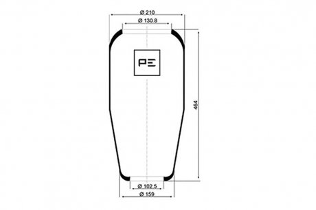 Кожух пневматичної ресори PE AUTOMOTIVE 08406070A (фото 1)